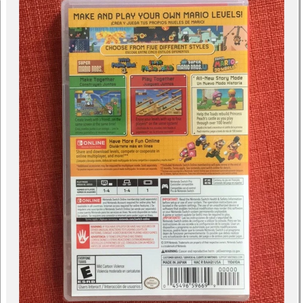 NEW*Super Mario Maker 2 (Nintendo Switch, 2019) + 12Month Individual Membership - Picture 2 of 2